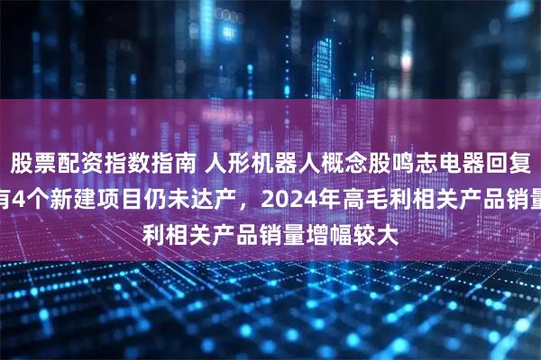 股票配资指数指南 人形机器人概念股鸣志电器回复问询函：有4个新建项目仍未达产，2024年高毛利相关产品销量增幅较大